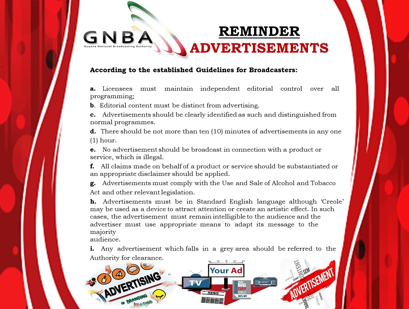 Reminder – Guyana National Broadcasting Authority